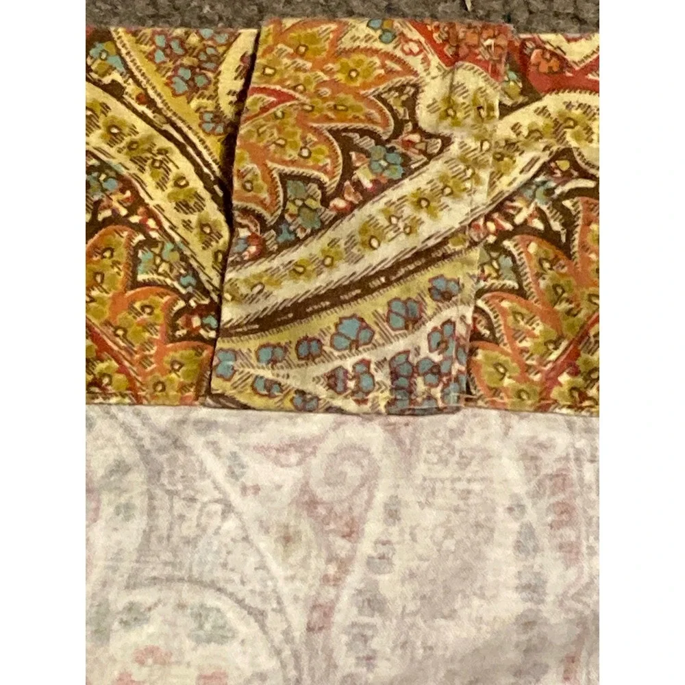 Waverly Home Classics Paisley Cotton Window Valance Terracotta Gold 48x23